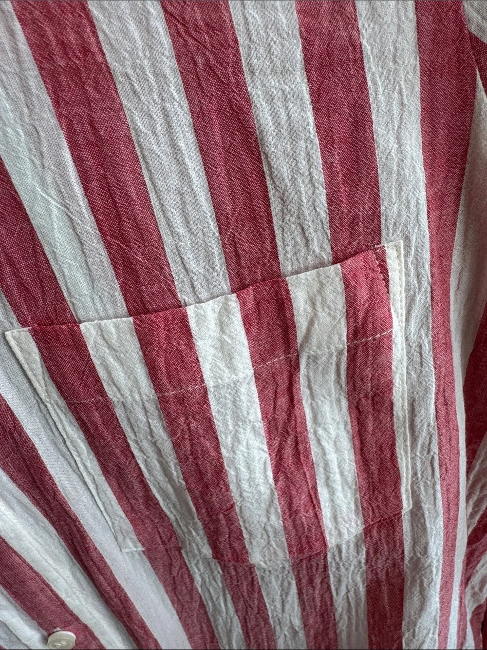 J. Crew Pink and White Striped Tie-Front Button-Up Shirt